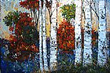 Maya Eventov Famous Paintings - Wild Birches